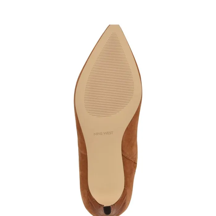 Nine West Heels Women Sirena Heeled Dress Boots Natural Suede Nine West Heels Women Sirena Heeled Dress Boots Natural Suede