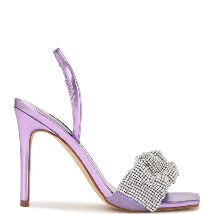 Nine West Heels Women Taray Heeled Sandals Light Purple Crystal