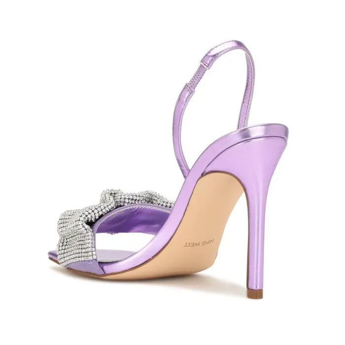 Nine West Heels Women Taray Heeled Sandals Light Purple Crystal Nine West Heels Women Taray Heeled Sandals Light Purple Crystal
