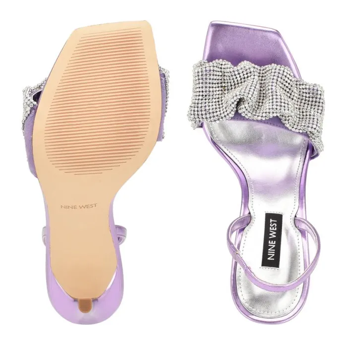 Nine West Heels Women Taray Heeled Sandals Light Purple Crystal Nine West Heels Women Taray Heeled Sandals Light Purple Crystal