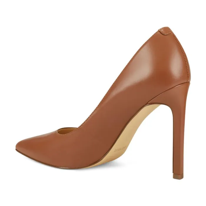 Nine West Heels Women Tatiana Pointy Toe Pumps Light Brown Leather Nine West Heels Women Tatiana Pointy Toe Pumps Light Brown Leather