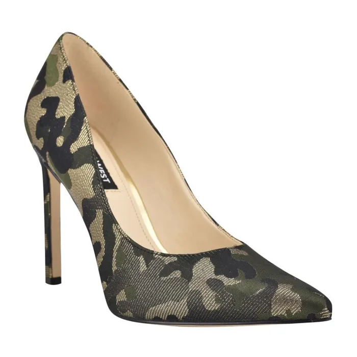 Nine West Heels Women Tatiana Pointy Toe Pumps Metallic Camo Nine West Heels Women Tatiana Pointy Toe Pumps Metallic Camo