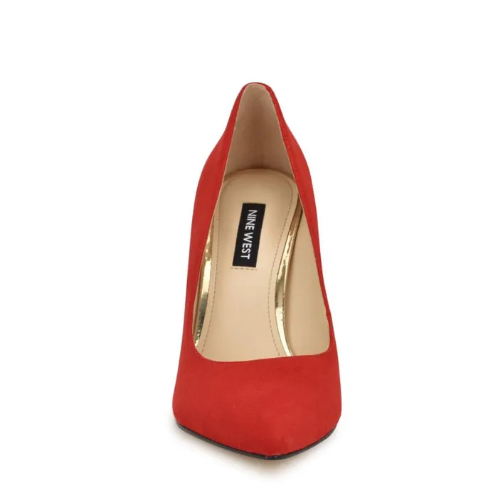 Nine West Heels Women Tatiana Pointy Toe Pumps Red Suede Nine West Heels Women Tatiana Pointy Toe Pumps Red Suede