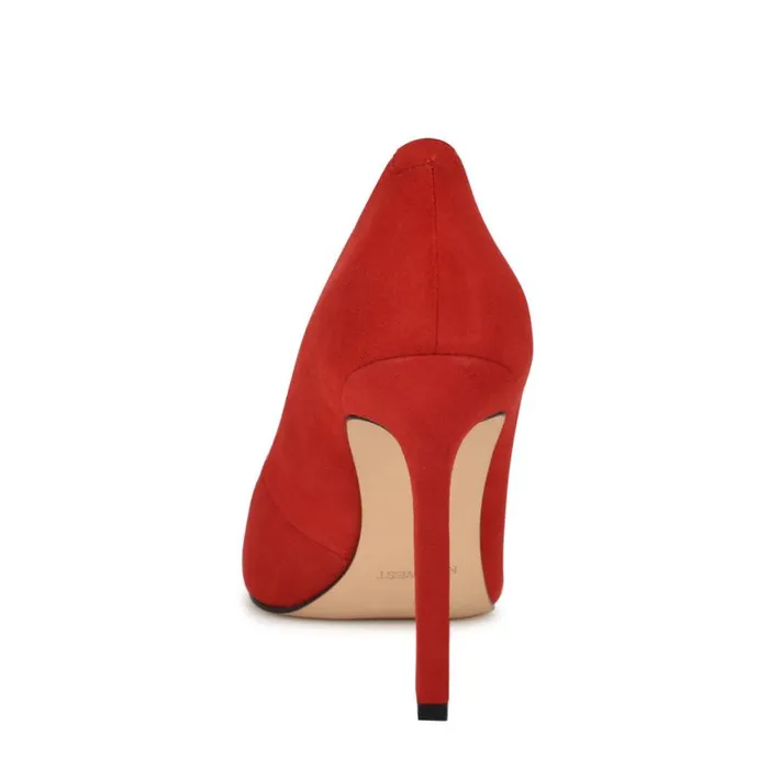Nine West Heels Women Tatiana Pointy Toe Pumps Red Suede Nine West Heels Women Tatiana Pointy Toe Pumps Red Suede