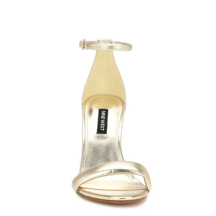 Nine West Heels Women Teeya Ankle Strap Sandals Platino