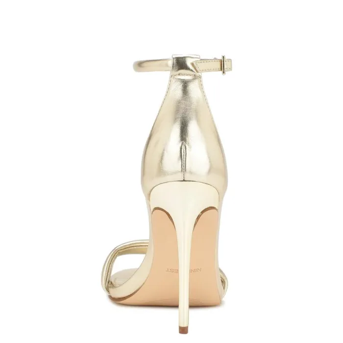 Nine West Heels Women Teeya Ankle Strap Sandals Platino