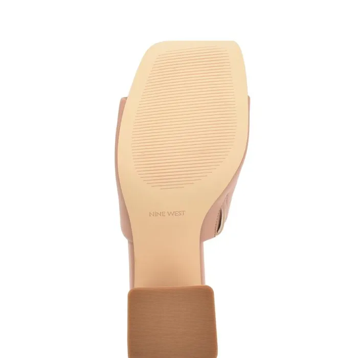 Nine West Heels Women Teice Heeled Slide Sandals Nude Nine West Heels Women Teice Heeled Slide Sandals Nude