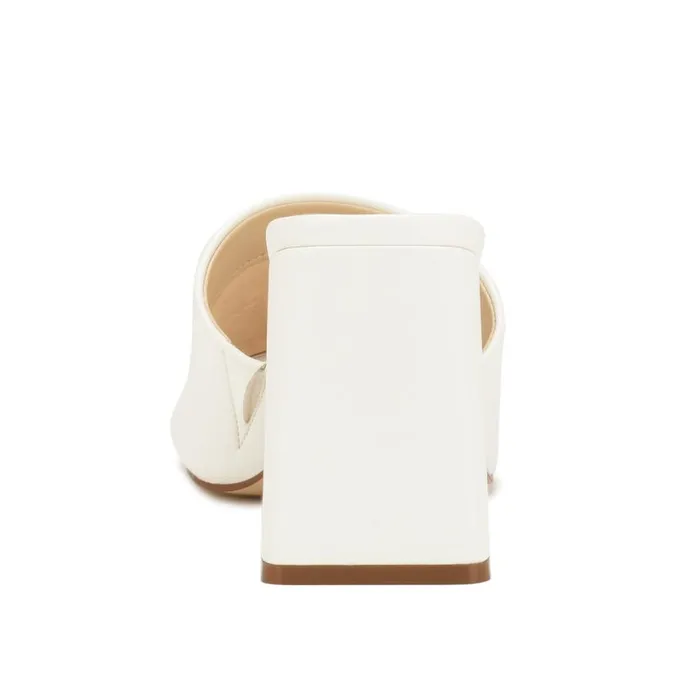 Nine West Heels Women Teice Heeled Slide Sandals White