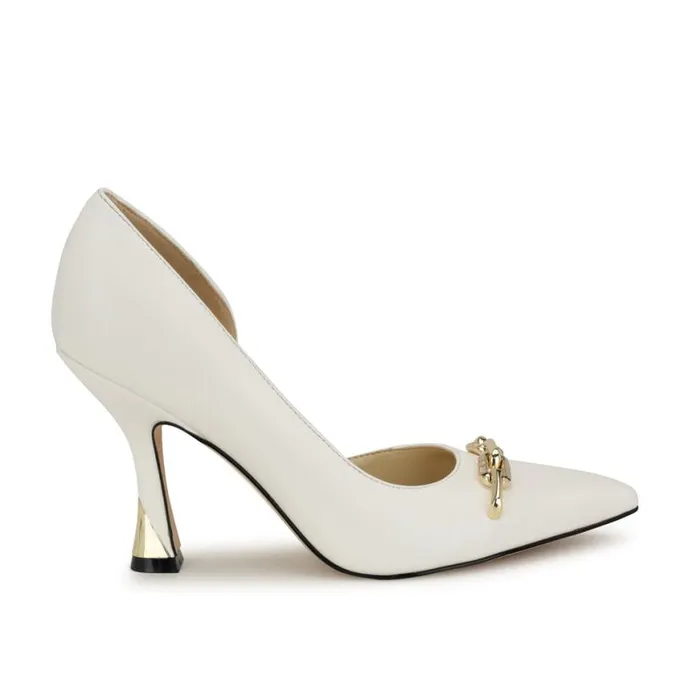 Nine West Heels Women Vampe D039Orsay Chain Pumps White
