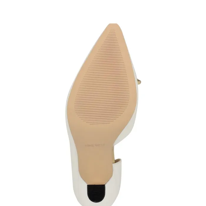 Nine West Heels Women Vampe D039Orsay Chain Pumps White