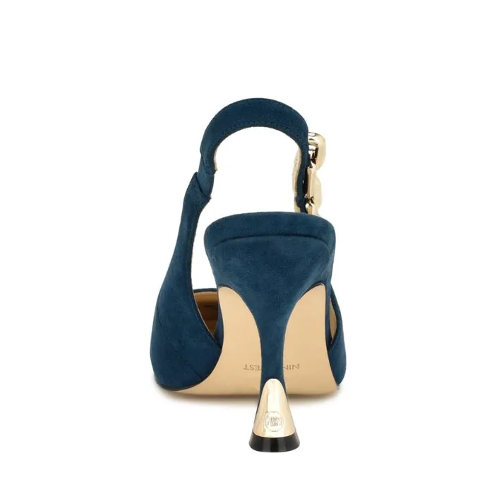 Nine West Heels Women Veroni Slingback Pumps Dark Blue Nine West Heels Women Veroni Slingback Pumps Dark Blue