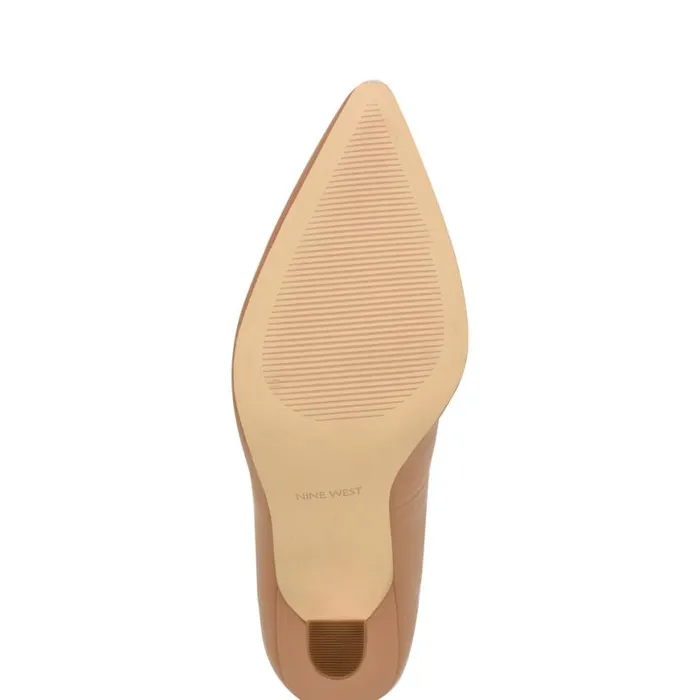 Nine West Heels Women Vylot Pointy Toe Pumps Natural Leather