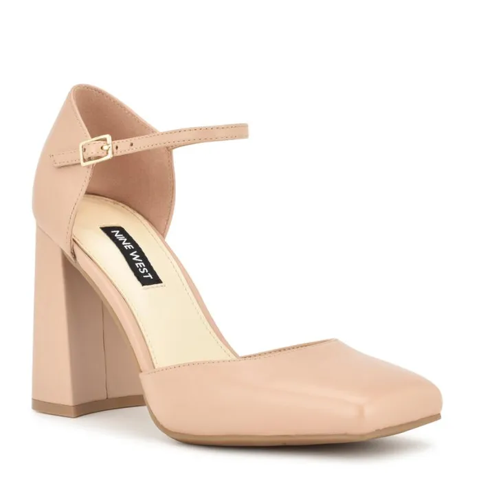 Nine West Heels Women Youda Ankle Strap Pumps Light Natural Nine West Heels Women Youda Ankle Strap Pumps Light Natural