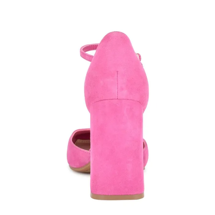 Nine West Heels Women Youda Ankle Strap Pumps Medium Pink