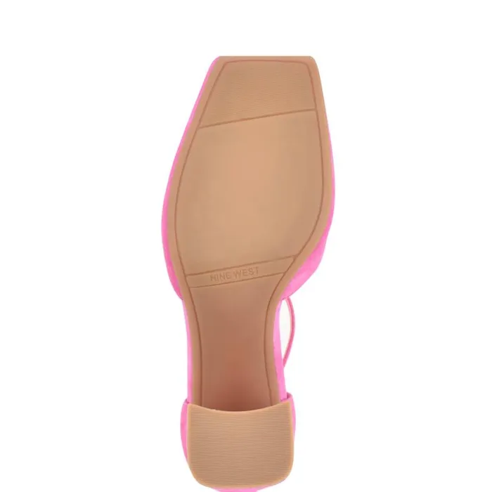 Nine West Heels Women Youda Ankle Strap Pumps Medium Pink