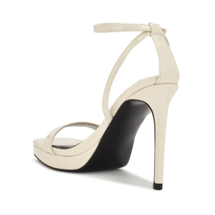 Nine West Heels Women Zilo Platform Sandals Chic Cream Patent Nine West Heels Women Zilo Platform Sandals Chic Cream Patent