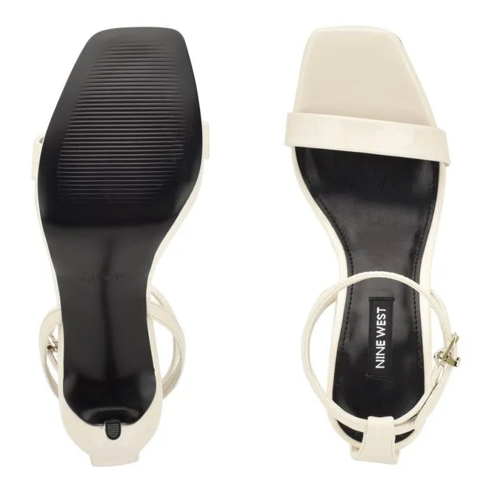 Nine West Heels Women Zilo Platform Sandals Chic Cream Patent Nine West Heels Women Zilo Platform Sandals Chic Cream Patent