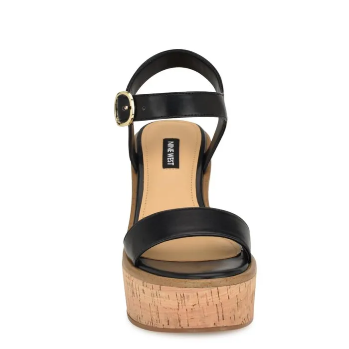 Nine West Sandals Women Amye Ankle Strap Wedge Sandals Black Nine West Sandals Women Amye Ankle Strap Wedge Sandals Black