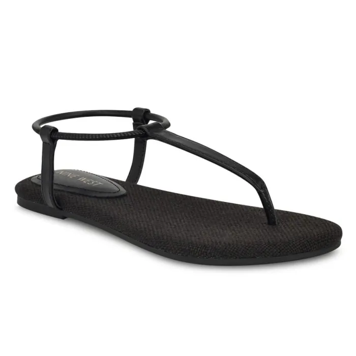 Nine West Sandals Women Bassie Flat Sandals Black Nine West Sandals Women Bassie Flat Sandals Black
