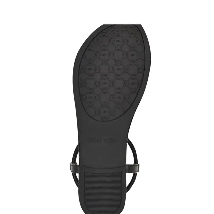 Nine West Sandals Women Bassie Flat Sandals Black Nine West Sandals Women Bassie Flat Sandals Black