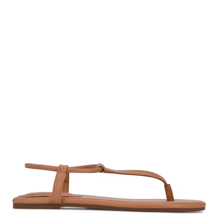 Nine West Sandals Women Bassie Flat Sandals Natural