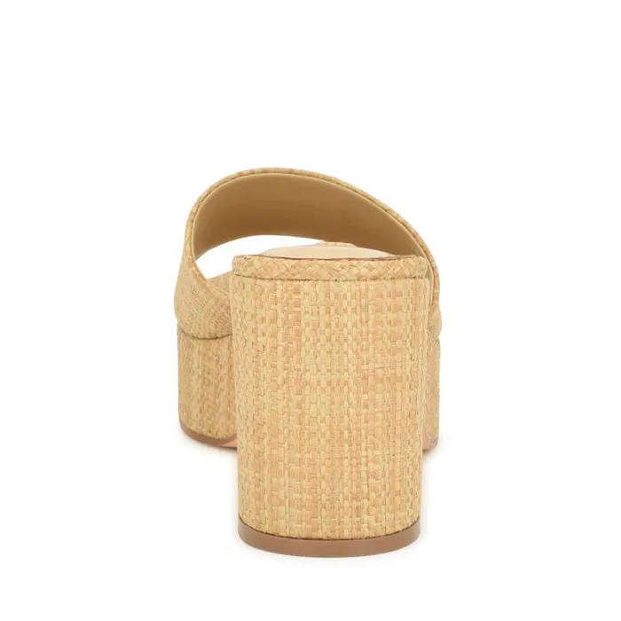 Nine West Sandals Women Boone Platform Slide Sandals Natural Raffia Nine West Sandals Women Boone Platform Slide Sandals Natural Raffia