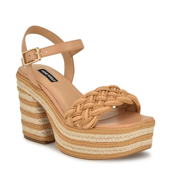 Nine West Sandals Women Cinka Woven Platform Sandals Light Natural Nine West Sandals Women Cinka Woven Platform Sandals Light Natural