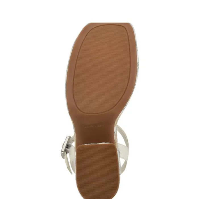 Nine West Sandals Women Cinka Woven Platform Sandals Whitesilver