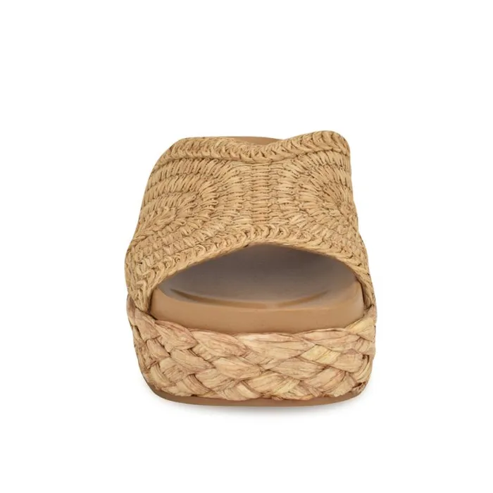 Nine West Sandals Women Corel Flatform Sandals Natural