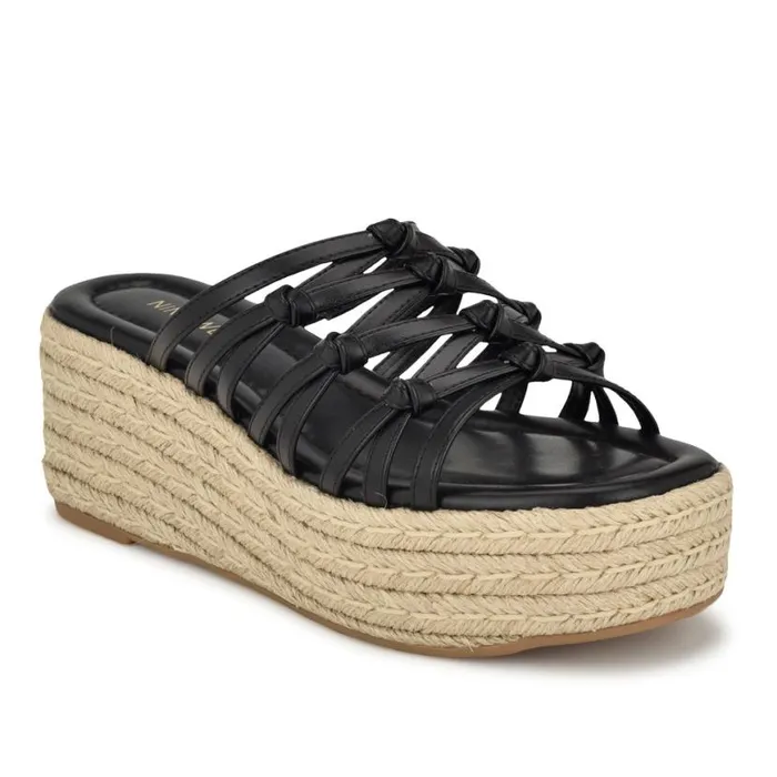Nine West Sandals Women Cristy Espadrille Wedge Sandals Black Nine West Sandals Women Cristy Espadrille Wedge Sandals Black