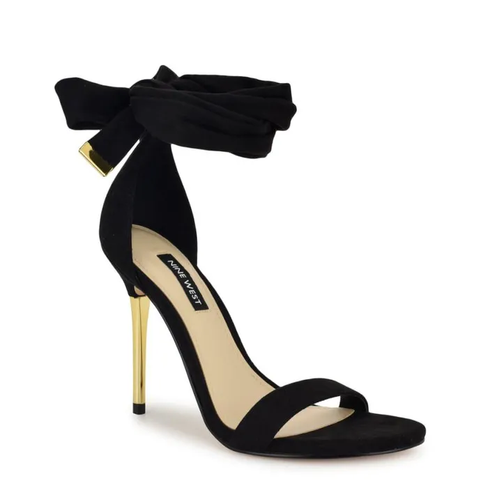 Nine West Sandals Women Donatela Ankle Wrap Sandals Black Nine West Sandals Women Donatela Ankle Wrap Sandals Black