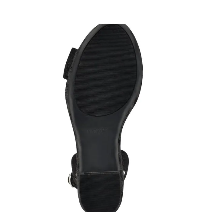 Nine West Sandals Women Dotime Espadrille Wedge Sandals Black Denim
