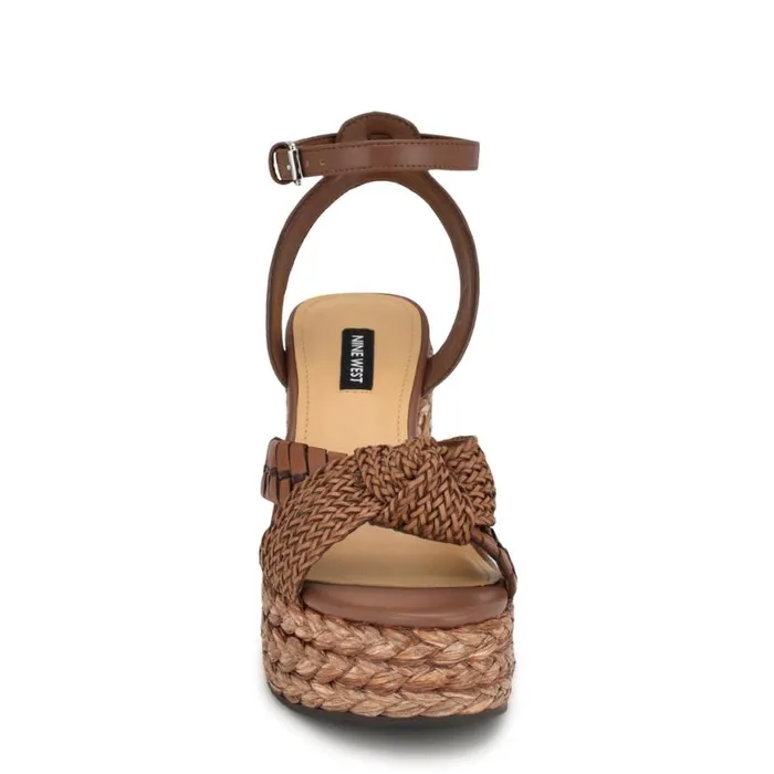 Nine West Sandals Women Eaden Woven Wedge Sandals Brown Nine West Sandals Women Eaden Woven Wedge Sandals Brown