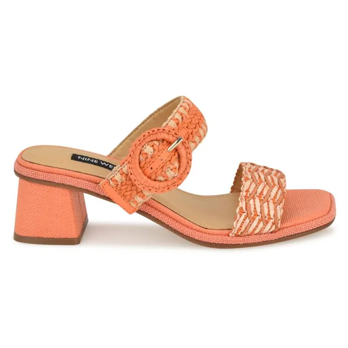 Nine West Sandals Women Emerey Woven Slide Sandals Orange