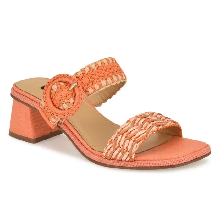 Nine West Sandals Women Emerey Woven Slide Sandals Orange Nine West Sandals Women Emerey Woven Slide Sandals Orange