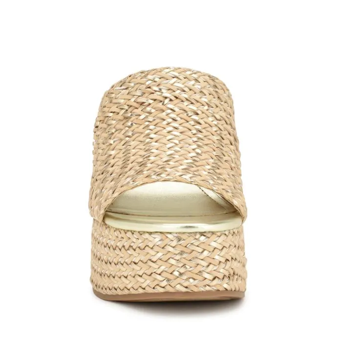 Nine West Sandals Women Everie Espadrille Wedge Sandals Natural Platino