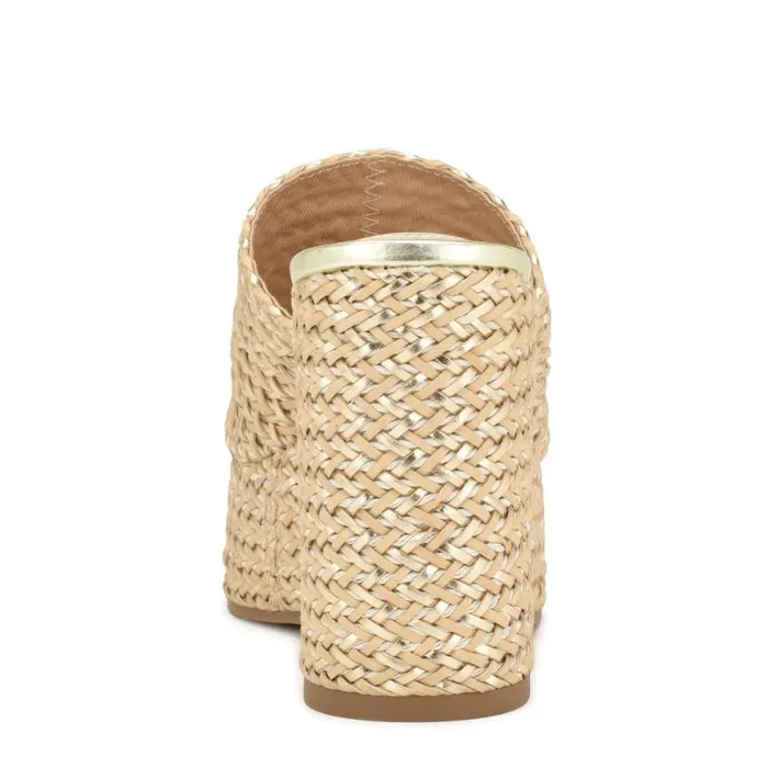 Nine West Sandals Women Everie Espadrille Wedge Sandals Natural Platino
