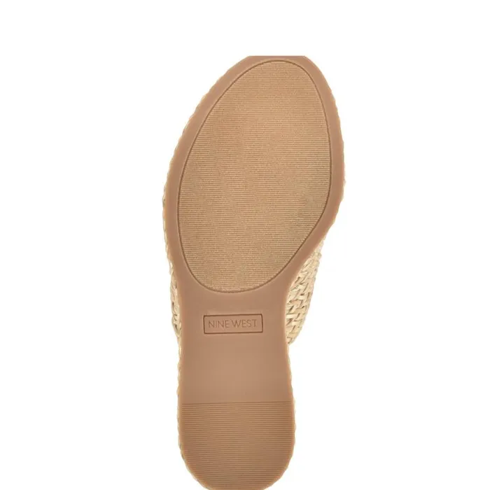 Nine West Sandals Women Everie Espadrille Wedge Sandals Natural Platino
