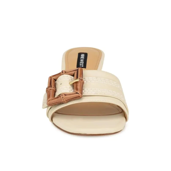 Nine West Sandals Women Garta Buckle Slide Sandals Chic Cream Nine West Sandals Women Garta Buckle Slide Sandals Chic Cream