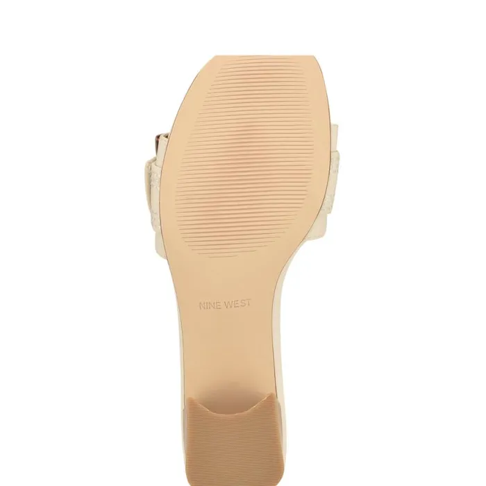 Nine West Sandals Women Garta Buckle Slide Sandals Chic Cream Nine West Sandals Women Garta Buckle Slide Sandals Chic Cream