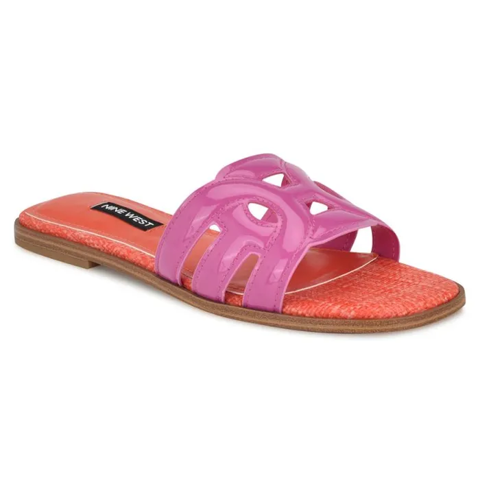 Nine West Sandals Women Geena Flat Slide Sandals Pinkorange Nine West Sandals Women Geena Flat Slide Sandals Pinkorange