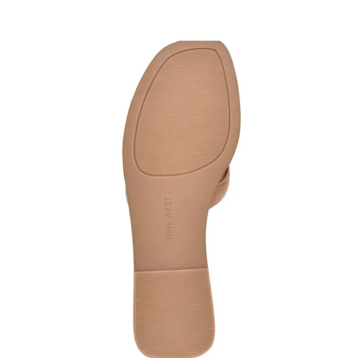 Nine West Sandals Women Germani Flat Slide Sandals Brown Nine West Sandals Women Germani Flat Slide Sandals Brown