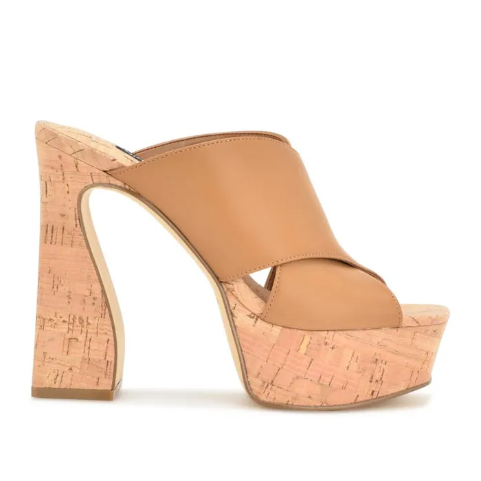 Nine West Sandals Women Girlz Platform Sandals Medium Natural