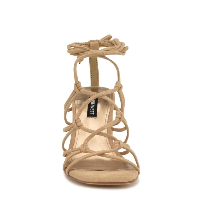 Nine West Sandals Women Glaven Ankle Wrap Sandals Tan Suede Nine West Sandals Women Glaven Ankle Wrap Sandals Tan Suede