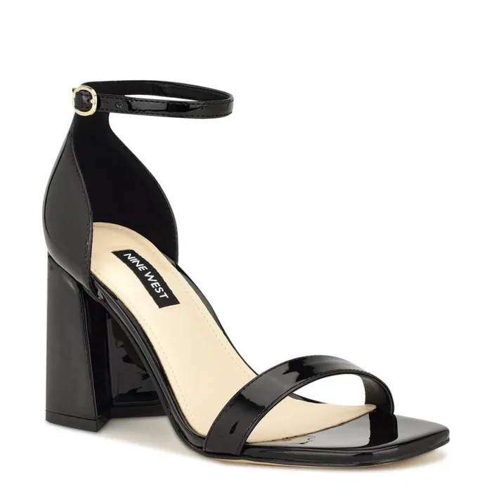 Nine West Sandals Women Ilea Ankle Strap Sandals Black Patent Nine West Sandals Women Ilea Ankle Strap Sandals Black Patent