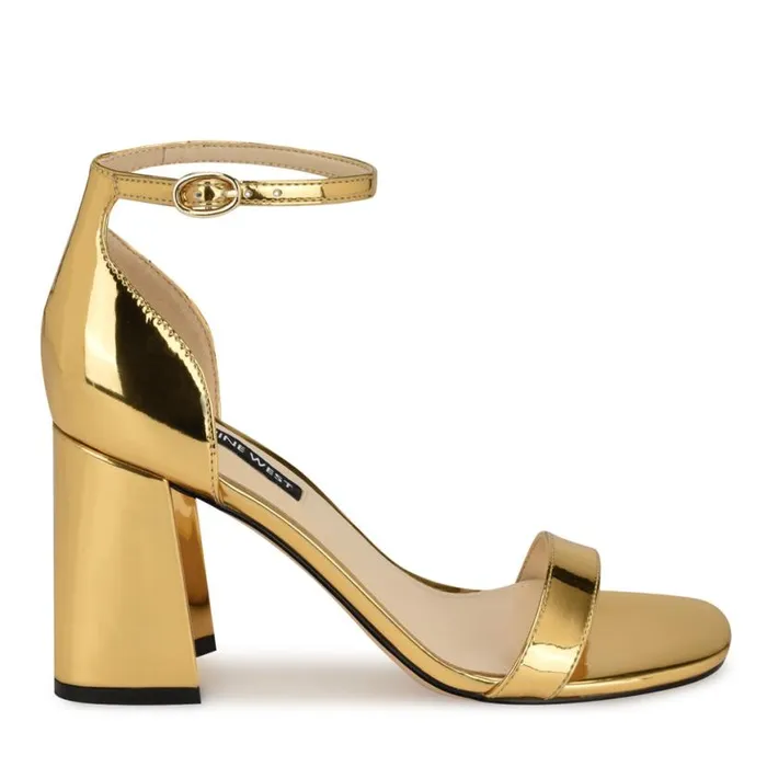 Nine West Sandals Women Ilea Ankle Strap Sandals Bronze