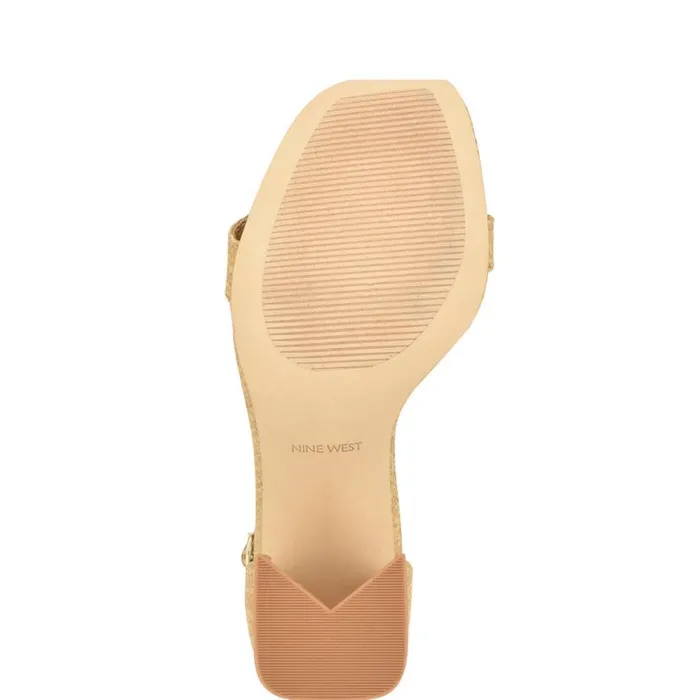 Nine West Sandals Women Ilea Ankle Strap Sandals Natural Raffia Nine West Sandals Women Ilea Ankle Strap Sandals Natural Raffia