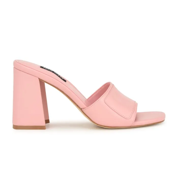 Nine West Sandals Women Iriss Slide Sandals Light Pink