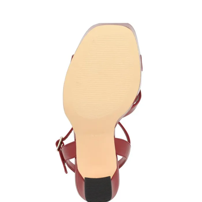 Nine West Sandals Women Iriv Platform Sandals Red Patent