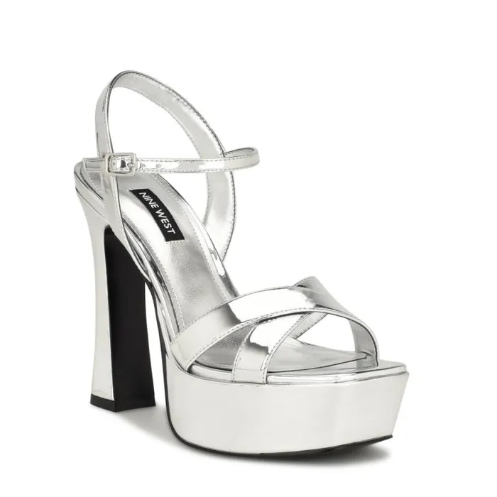 Nine West Sandals Women Iriv Platform Sandals Silver Nine West Sandals Women Iriv Platform Sandals Silver